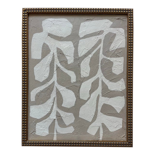 2025 "Tatuaggio" Abstract Botanical Painting on Canvas by Artist r.k. Red For Sale