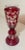 1920s 1920s High Quality Handmade Moser Cut to Clear Ruby Red Crystal Glass Etched Vase For Sale - Image 5 of 14