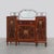 Art Deco Marquetry Cabinet with Wrought Iron Mirror Crest, Belgium, 1920s For Sale - Image 17 of 17