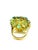 Metal Bochic “Capri” Vintage Natural Emerald Retro Cluster Ring Set In 18K Gold & Silv For Sale - Image 7 of 11