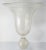 Transparent Large Pair of Mid-Century Italian Murano Glass Gold Speckled Urns For Sale - Image 8 of 13