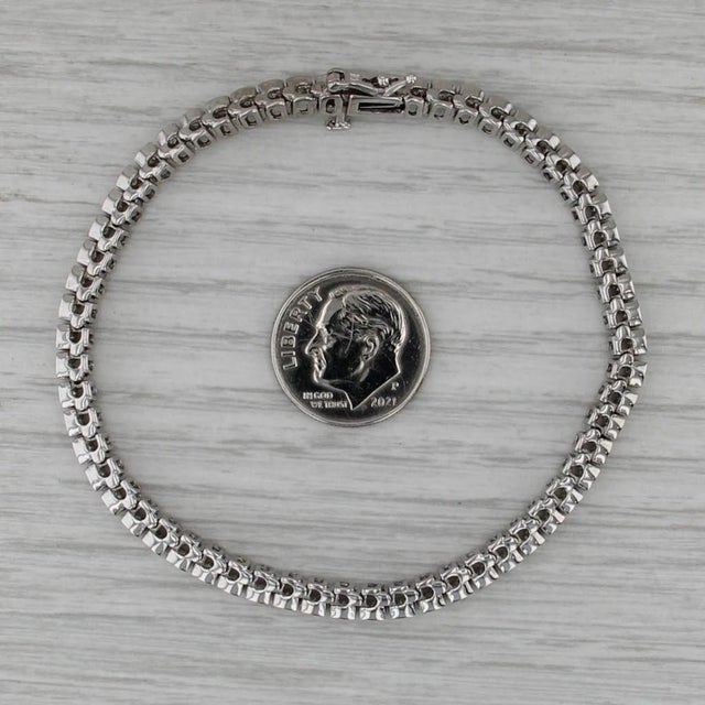 2.50ctw Diamond Tennis Bracelet 14k White Gold 7" 3.6 Mm For Sale In Greensboro - Image 6 of 8