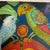 1970’s Original Folk Art “Parrot & Cockatiel” Lithograph For Sale - Image 4 of 7