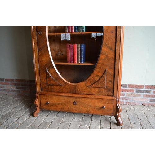 Antique Walnut Display Bookcase For Sale - Image 4 of 10