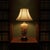Vintage Satsuma Style Porcelain Table Lamp-Floral-Birds-Crackle Glaze-Wood Base For Sale - Image 4 of 10