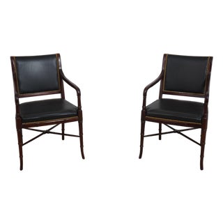 Pair of Hancock & Moore Leather Armchairs For Sale