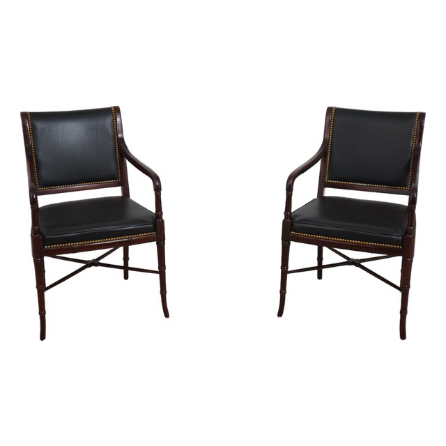 Pair of Hancock & Moore Leather Armchairs For Sale