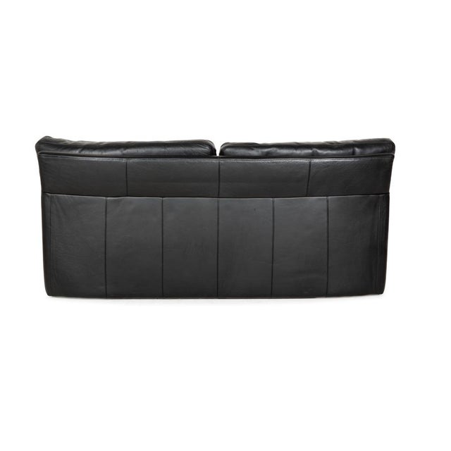 Leather Three-Seater Black Sofa from Brühl For Sale - Image 9 of 11