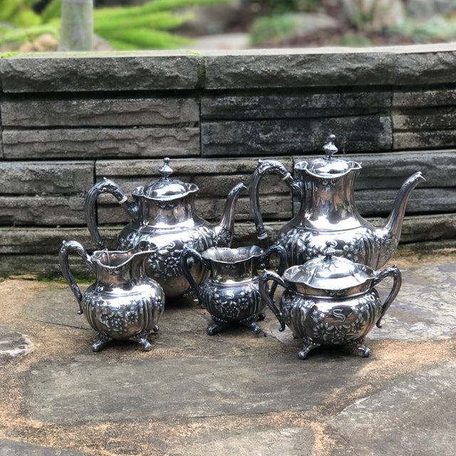 Reed & Barton Silver Plate Coffee Tea Service Set of 5 Chairish