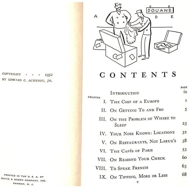 "Password to Paris: Advice for the Thrifty" 1932 Acheson, Edward For Sale In New York - Image 6 of 11