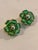 1950s Kramer Green Rhinestone Floral Earrings, A Pair For Sale - Image 13 of 13