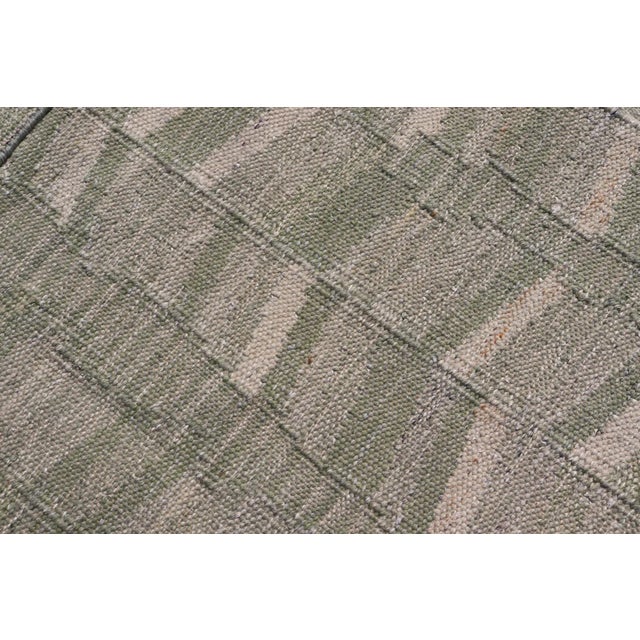 Scandinavian/Swedish Flat Weave Rug in Green Tones by Keivan Woven Arts 9'2 X 12 For Sale - Image 10 of 10