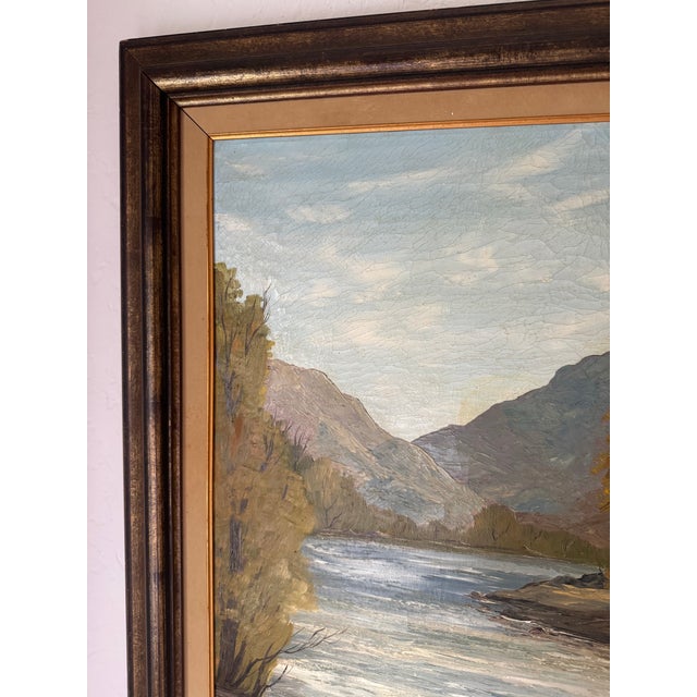 Huge 44"x36" Original Mid-Century Oil Painting by Virginia Lynn - Chatsworth Art Studio Provenance For Sale In Los Angeles - Image 6 of 11
