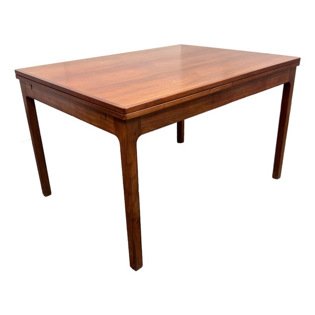 Danish Modern Wood Extension Dining Table, Vintage For Sale