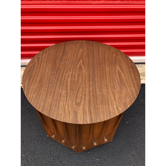 1960s Mid Century Modern Round End Table With Storage ...