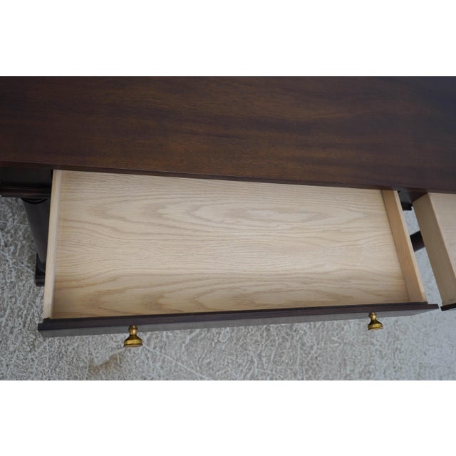 Large Empire Style Mahogany 3 Drawer Library Desk For Sale - Image 4 of 17
