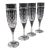 Ralph Lauren Aston German Crystal Champagne Flutes- Set of 4 For Sale