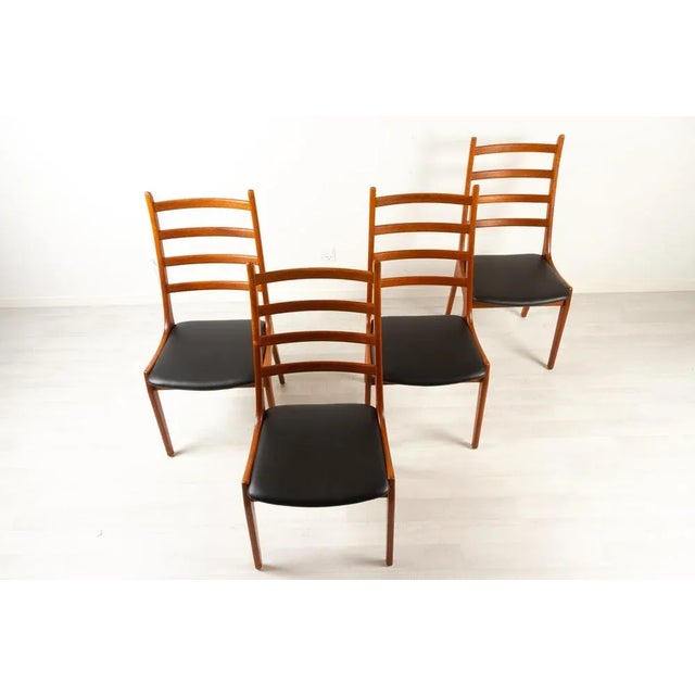 1960s Vintage Danish Teak High-Back Dining Chairs by Korup Stolefabrik, 1960s, Set of 4 For Sale - Image 5 of 18