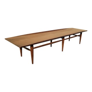 Bassett 1960s Surfboard Cocktail Table For Sale
