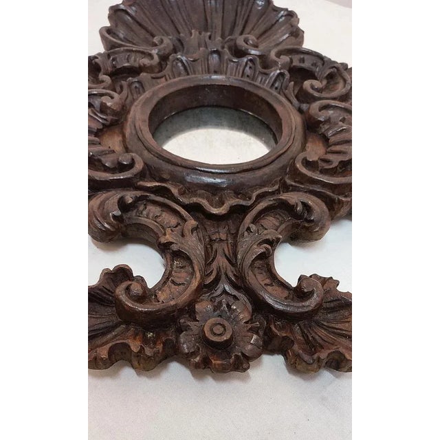 Baroque Carved Wooden Mirror, Spain, 1940s For Sale - Image 3 of 13