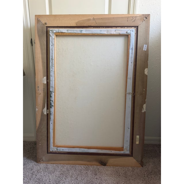 Blue J. Snider Large Oil Painting Impressionist Woman Garden Lake Landscape Art For Sale - Image 8 of 8