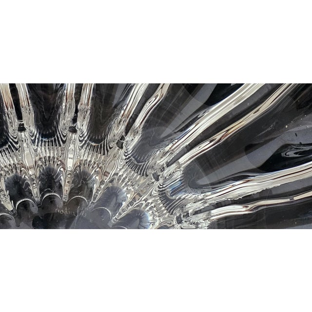 Contemporary 1980s Steuben Crystal Centerpiece Bowl, Signed For Sale - Image 3 of 5