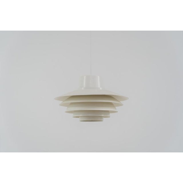 Xl “verona” pendant light by svend middelboe for nordisk solar (denmark, 1970s). A striking design classic featuring five...