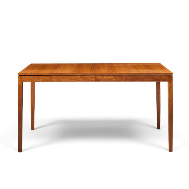 Wood Florence Knoll for Knoll Mid Century Walnut Expanding Dining Table With 1 Leaf For Sale - Image 7 of 10