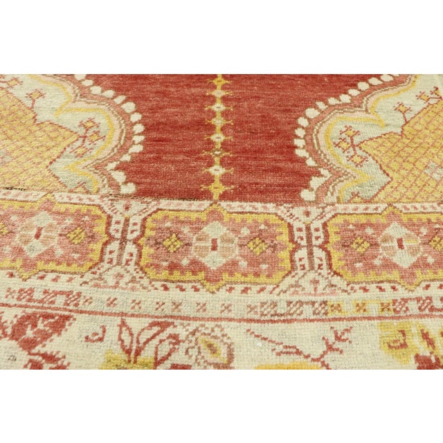 Mid 20th Century Vintage Turkish Oushak Rug - 03'08 X 06'07 For Sale - Image 5 of 10