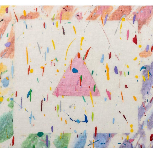 Contemporary Elfi Schuselka "Triangle in 5" Mixed Media on Mesh For Sale - Image 3 of 10