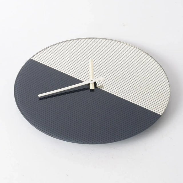 Postmodern Mirror Wall Clock from Scholer, 1980s, in Very Good conditions. Designed 1980 to 1989 This piece has an...