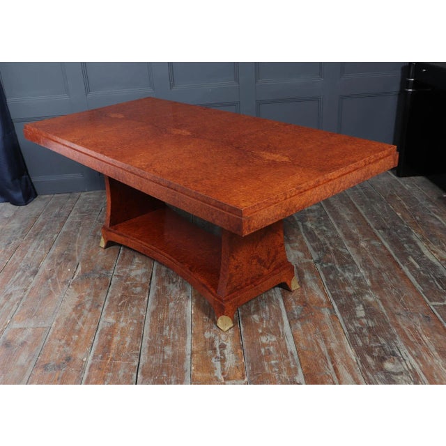 French Art Deco Dining Table in Amboyna, 1925 For Sale - Image 13 of 16