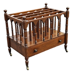 19th Century English Chippendale Style Mahogany Canterbury