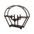 2010s Chinese Oriental Brown Wood Arch Cone Small Curio Display Stand For Sale - Image 5 of 10