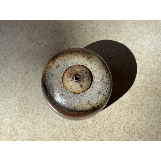 Mid-Century Modern Studio Ceramic Art Oil Lamp by Kaj Henning Jensen for KH Keramik Stensved, Denmark, 1960s For Sale - Image 3 of 13