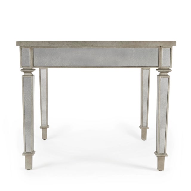 Contemporary Celeste Mirrored Game Table, Silver For Sale - Image 3 of 8