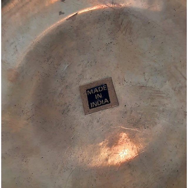 Scallop Brass Embossed Hammered Planter Vase For Sale In Fayetteville, AR - Image 6 of 6