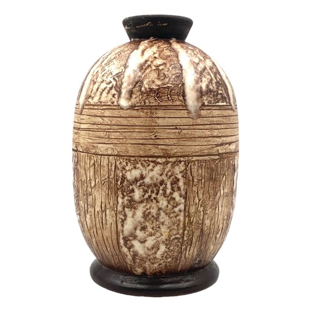 Art Deco Ceramic Vase by Louis Auguste Dage, 1930 For Sale