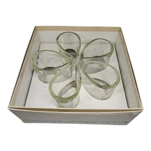 Mid Century Vintage John Curran for Ellen Rogin 5 Glass Vessels Pour Les Fleurs