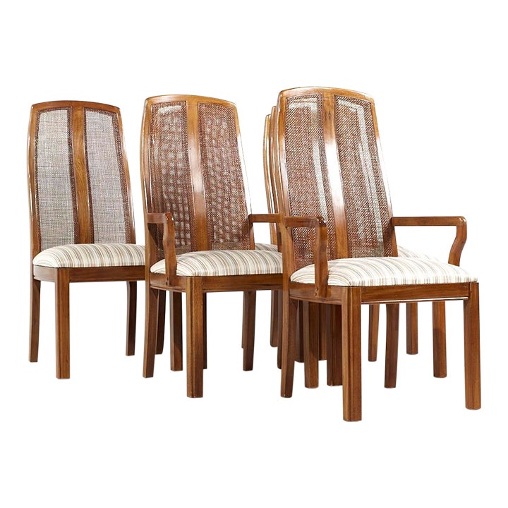Thomasville Contemporary Cane Back Dining Chairs Set of 6 Chairish