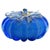 1970s Vintage Art Glass Blue Pumpkin-Shaped Glass Bowl, Italy, 1970s For Sale - Image 5 of 5