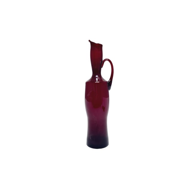 Postmodern Jug by Zbigniew Horbowy for Sudety Glassworks, Poland, 1970s, in Worn conditions. Designed 1970 to 1979 This...