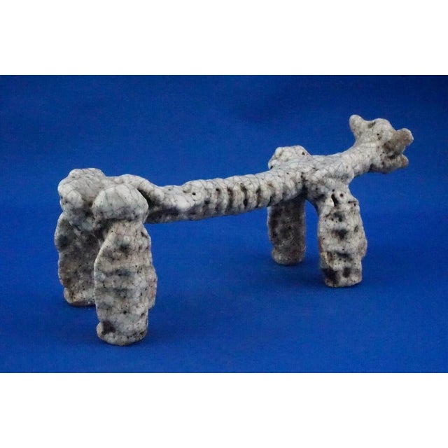 1920s Carlo Zauli School, Stylized Dog, Italy, 1920s, Acid-Treated Ceramic For Sale - Image 5 of 18