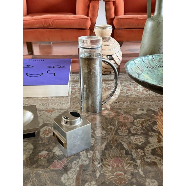 Modern Silver-Plated and Glass Mod. Oilvine Cruet from Lino Sabattini, Italy, 1970s For Sale - Image 6 of 13
