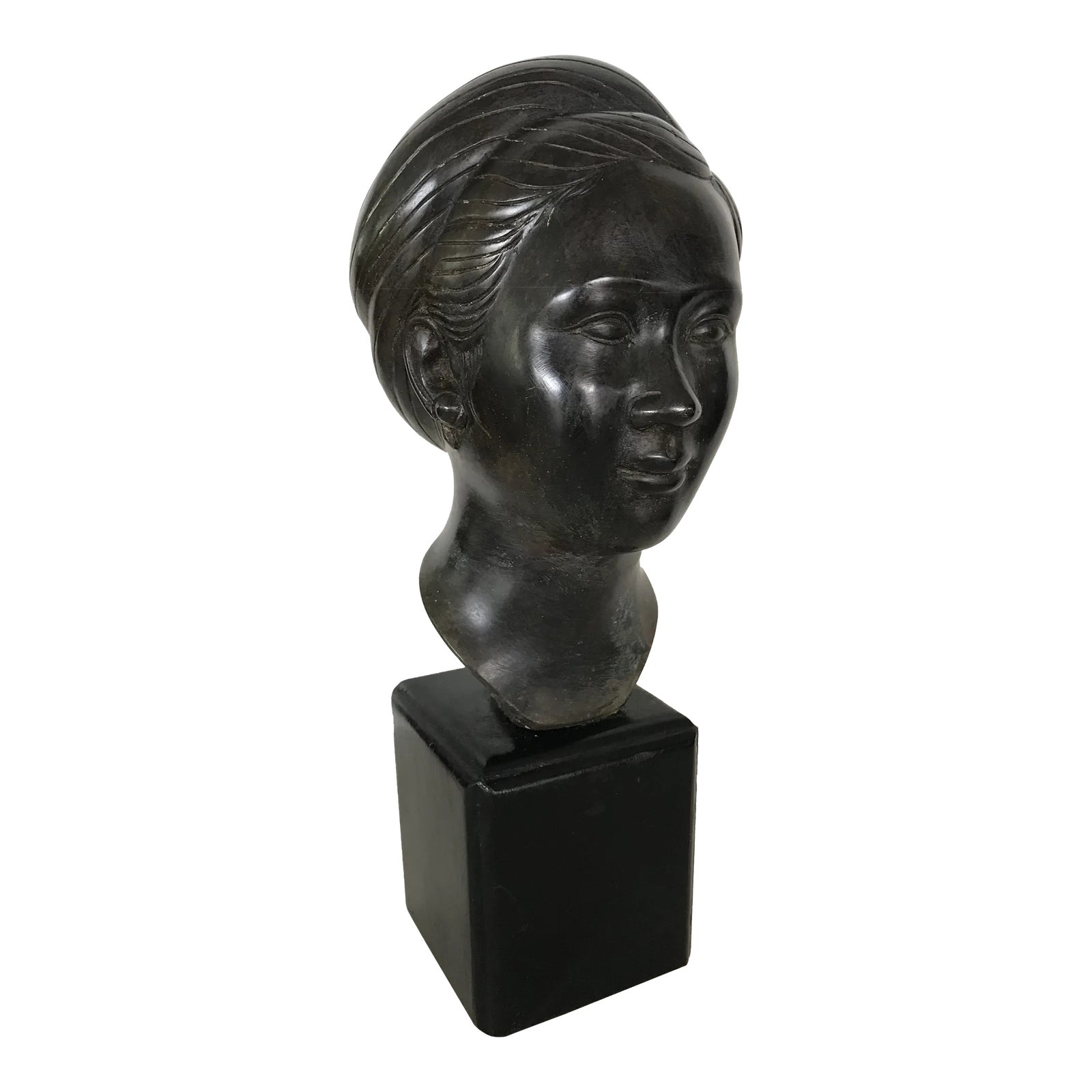 Mid 20th Century Bronze Women Bust Statue by Gia Loi Chairish