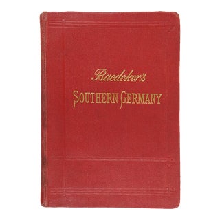 1907 Baedeker's Southern Germany Travel Guide Book For Sale