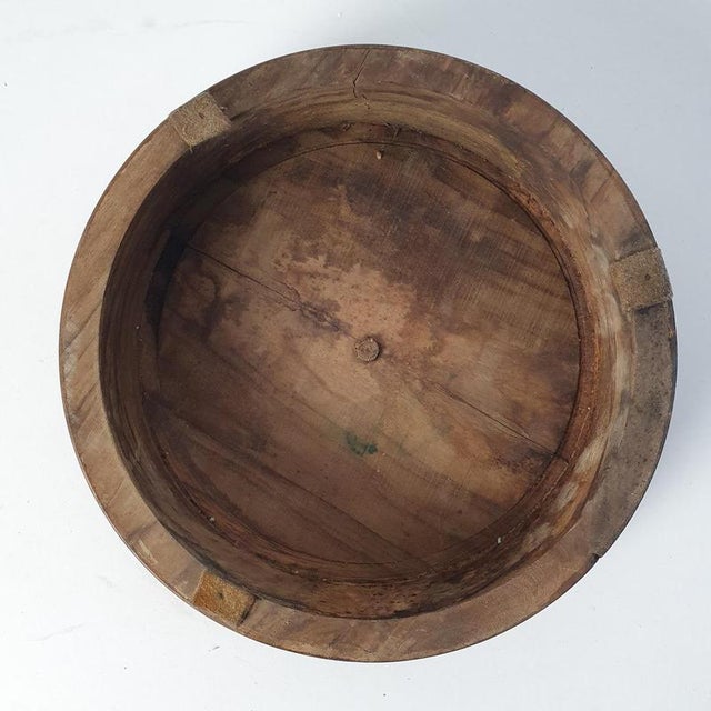 Antique Turned Olive Wood Vide Poche Bowl, Italy, 1800s For Sale - Image 6 of 8