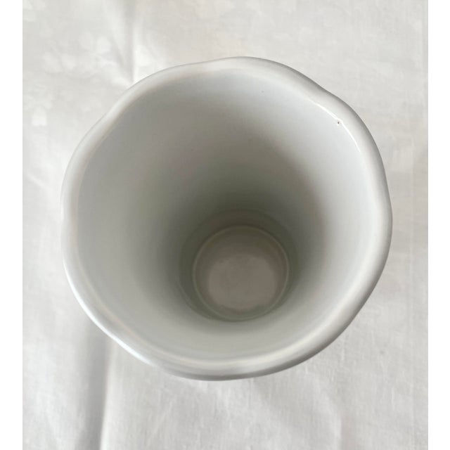 Vintage Laura Ashley "Sophia" Collection Blue Floral Porcelain Bathroom Tumbler Cup For Sale - Image 4 of 10
