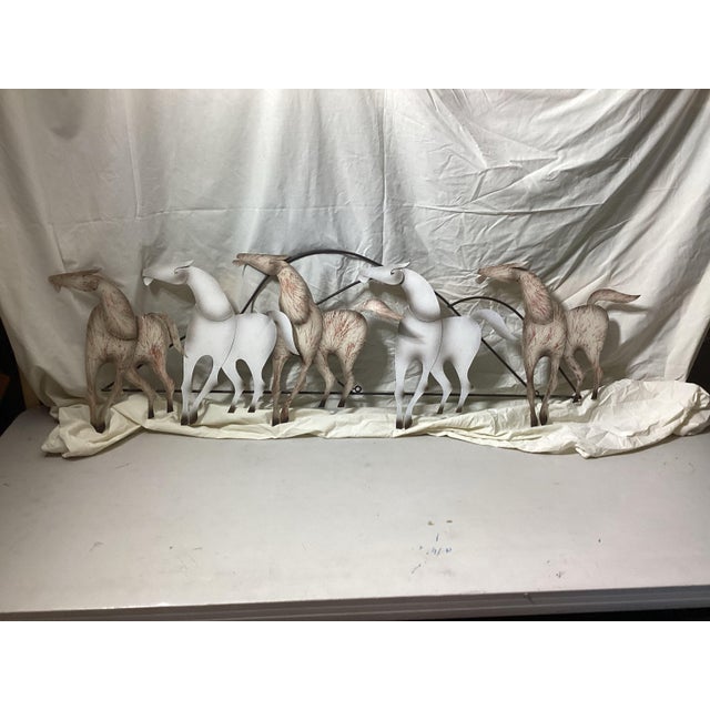 1970s Curtis Jere Mustangs Metal Wall Sculpture For Sale In West Palm - Image 6 of 8