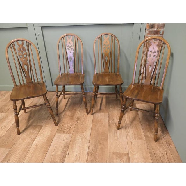 1960s Country Kitchen Wheel Back Dining Chairs, 1960, Set of 4 For Sale - Image 5 of 6